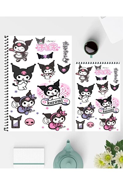 feroxby دفتر ملاحظات Kuromi مقاس A5 ودفاتر ملاحظات مقاس A6 بتصميم خاص غير مبطنة