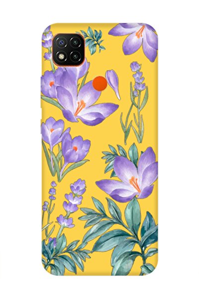 frondcase Redmi 9C Kış Çiçeği Sarı Telefon Kılıfı
