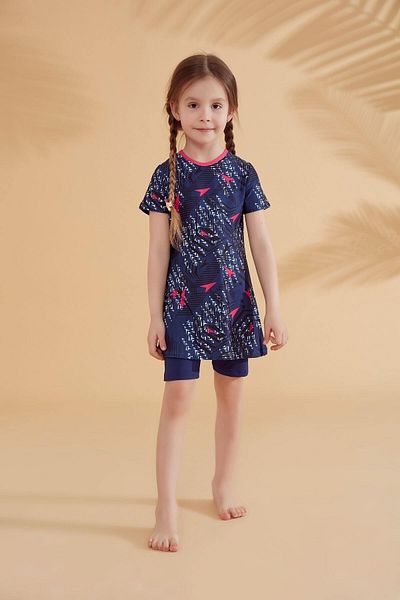 Neva Style Navy Blue Children's Swimsuit with Tights K2337L
