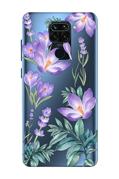 frondcase Redmi Note 9 Kış Çiçeği Şeffaf Telefon Kılıfı
