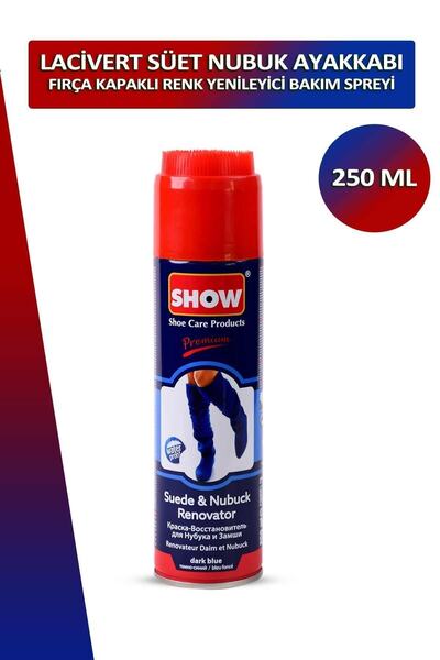 Dopar Bağcık Show Lacivert Fırça Kapaklı Süet Ve Nubuk Renk Yenileyici Bakım Spreyi 250 ml Set