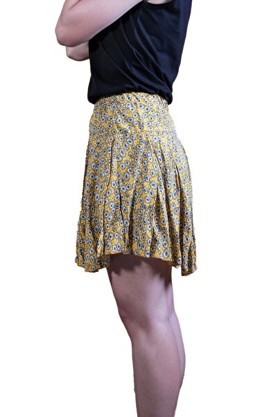 Blues Outlet Жіночі шорти з візерунком, еластичний пояс, віскозне полотно - м...