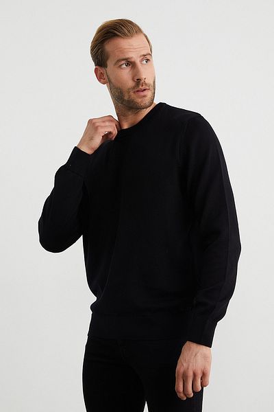 PAULMARK Πλεκτό πουλόβερ - Σχέδιο Crew Neck