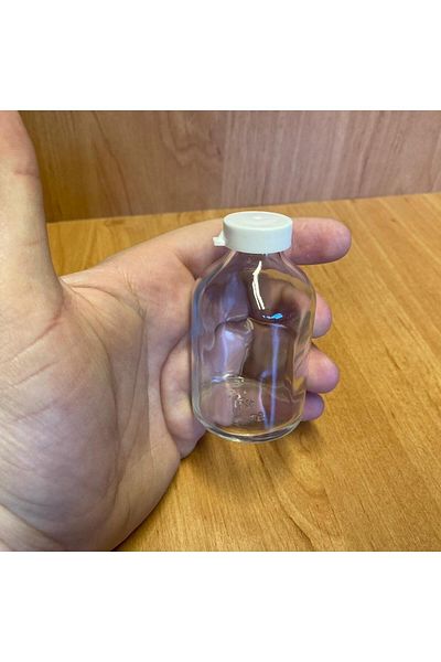 Juniberry 4Pcs Glass Jar Bottle Small Vase with Lid 4X50Ml