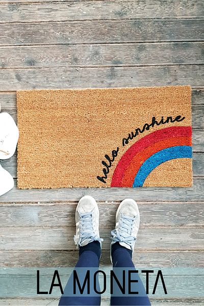 LAMONETA Hello Sunshine Rainbow Door Mat