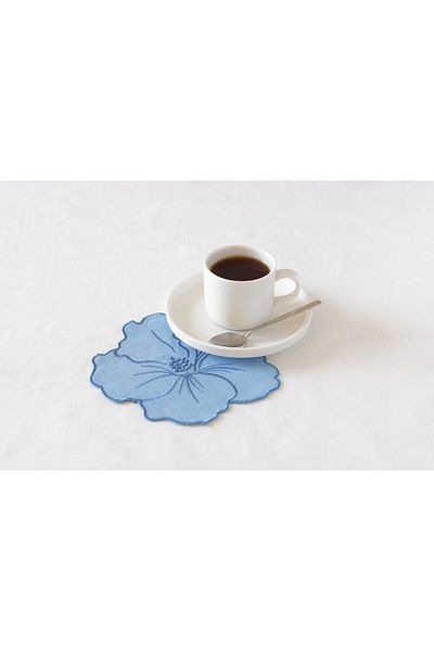 caka home design 4-Piece Cocktail Napkin with Flowers (Mixed Color)