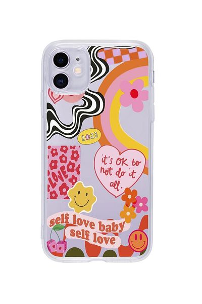 butikcase حافظة هاتف شفافة بتصميم Self Love Baby متوافقة مع iPhone 11