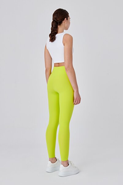 UP&FIT Colanți Push Up, moi, cu talie înaltă, verde neon