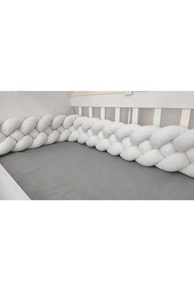 meleginisiklitoplari Knitted Protection 200 Cm 4-Piece Knitted Crib Protector