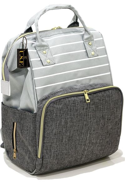 USF Baby Care Bag Gold Zippered Luxury Mother Baby Care Backpack