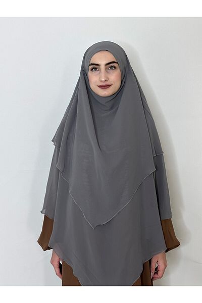 erasra class 4 Κορδόνι Τριών στρώσεων Πέπλο Σουφλέ Khimar - Φουλάρι σιφόν