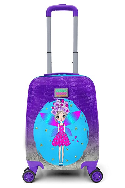 Coral High Kids Pembe Mavi Peri Desenli Çocuk Valizi 16726
