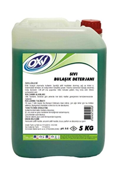 Oxy Oxy Sıvı Bulaşık Deterjanı Limon Kokulu 5 Kg