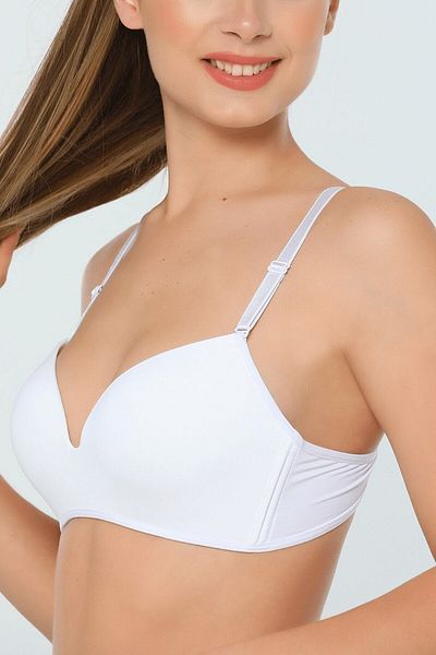 F.K Soft Bra - White, Unassisted, Seamless Bra