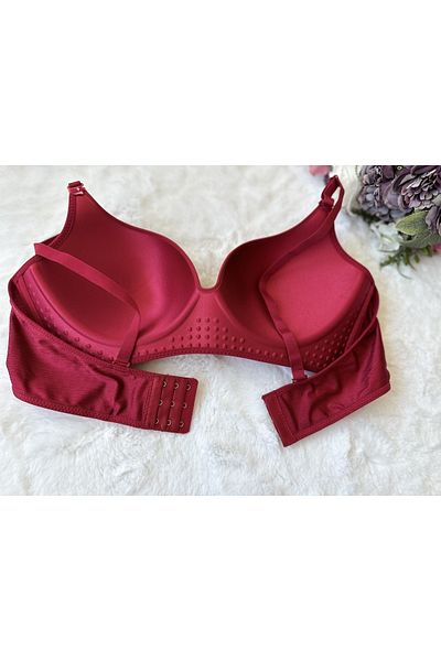 She Shine Satin Look C Cap Laser Cut Soft Covered Plus Size Non-Padded Bra-6262
