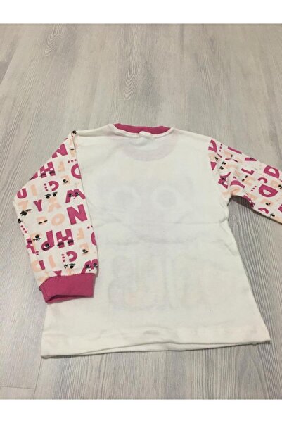 Süpermini 66-50-23 Alfabe Desenli 2Li Kız Pijama Takım 4-6 Yaş