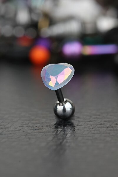 depozoom Yeni Sezon 316L Cerrahi Çelik Kıkırdak Tragus Helix Zirkon Taş Labre...