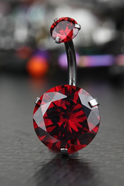 depozoom Yeni Sezon 316L Cerrahi Çelik Zirkon Taş Göbek Piercing