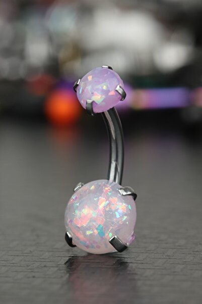 depozoom Yeni Sezon 316L Cerrahi Çelik Doğal Taş Göbek Piercing