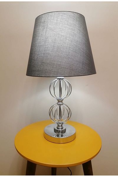 RİOLİGHT Retro Rustic Vintage Chrome Body Sand - Lampshade with Lampholder 1XE27