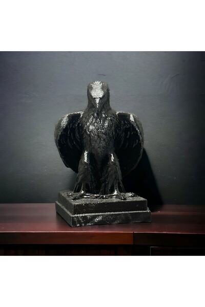 LuDesign Siyah Kartal Biblo & Biyoplastik 17cm