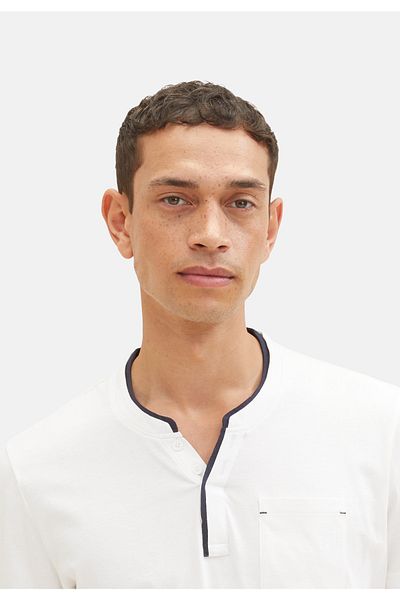 Tom Tailor T-Shirt Kurzarmshirt Henley