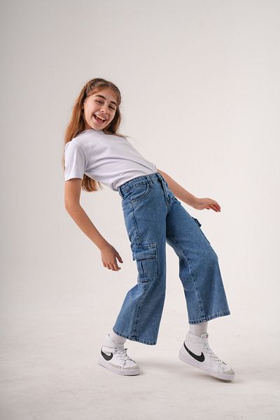 ASL GOLF CLUB Cargo Pocket Wide Leg Girl's Trousers