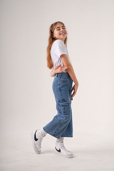 ASL GOLF CLUB Cargo Pocket Wide Leg Girl's Trousers