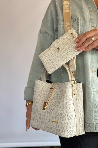 Just Polo Orta Boy Pamuk Dokum Askılı Günlük 4 Bölmeli Kadın Omuz Çantası 205...