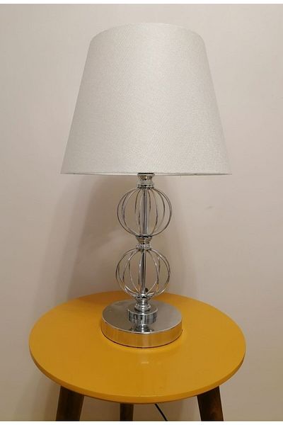 RİOLİGHT RETRO15 Rustic Vintage Chrome Body Headboard - Lampholder Lampshade 1XE27