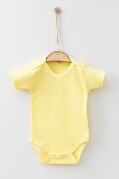 ADABEBEK 100% Cotton Short Sleeve Snapback Bodysuit