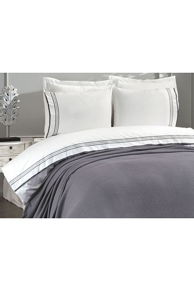 Royal Home Ares Pike Duvet Cover Bridal Set 7 Pieces Gray