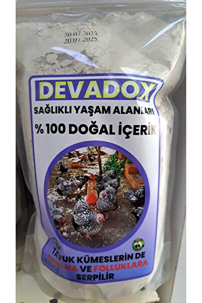 devavit Tavuklar Için Doğal Bit Pire, Kene, Tahta Kurusu Tozu 500 Gr