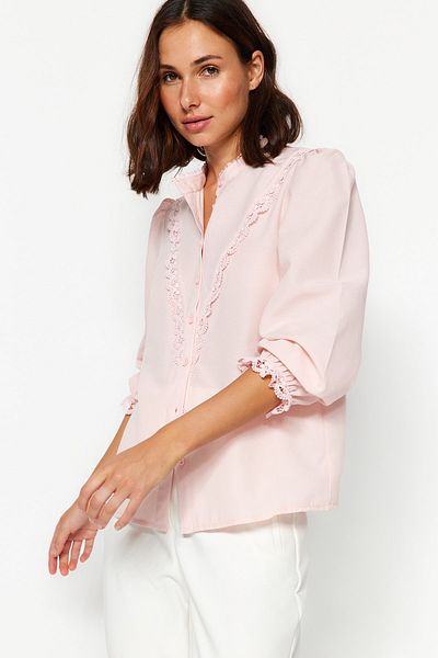 Trendyol Collection Pamutporos csipkeing - normál szabású TWOAW21GO0077