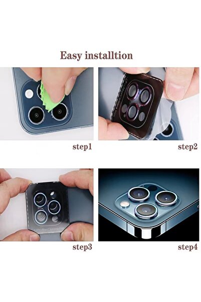 OSG "Silver-Silver" iPhone 14 Pro/14P Ro Max Compatible Sapphire Glass a Quality Camera Lens Protector