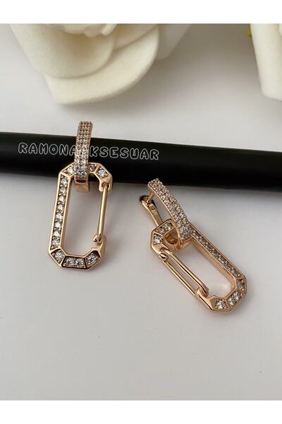 Ramona Aksesuar Xuping Zircon Stone Steel Earrings