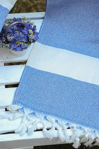 SEMTEKS BATTAL BOY DIAMOND PATTERN 100% COTTON 100*180 BEACH TOWEL PESTEMAL