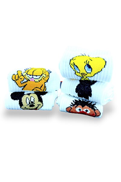 Esinti Ανδρικές κάλτσες Γυναικείες κάλτσες μακριές αθλητικές κάλτσες με μοτίβο κάλτσες πολύχρωμες κάλτσες 5 τεμαχίων