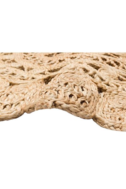 Eko Halı Yuvarlak veya Oval El Dokuma Naturel Jüt Hasır Halı