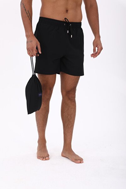 Whitefin Stretch Siyah Deniz Şortu