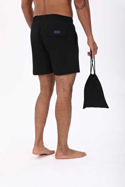 Whitefin Stretch Siyah Deniz Şortu