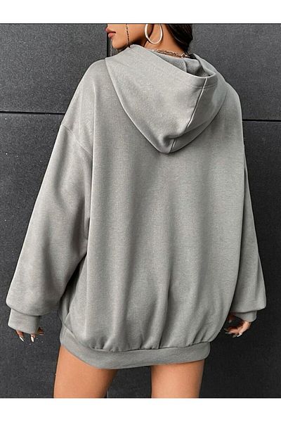 BENROMA Unisex καλούπι ENERGETIC στάμπα με κουκούλα γκρι swaet