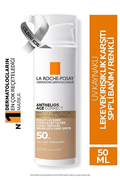 La Roche Posay Anthelios Age Correct Spf50 - Comfortable Color Carrying Facial Sun Cream 50ml LRPosay