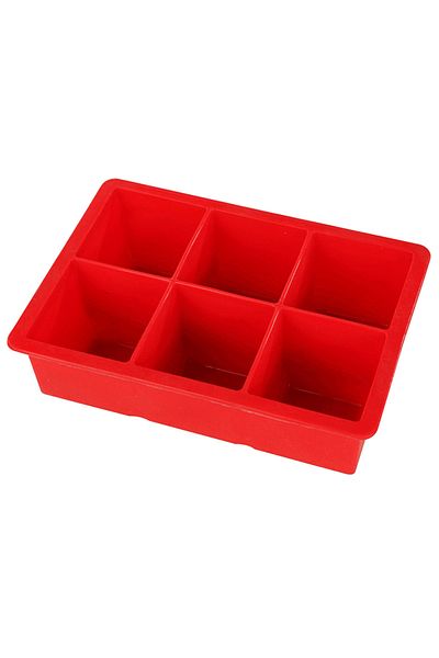 Gurme Chef Silicone Large Size Ice Mold, 6-Piece Cube