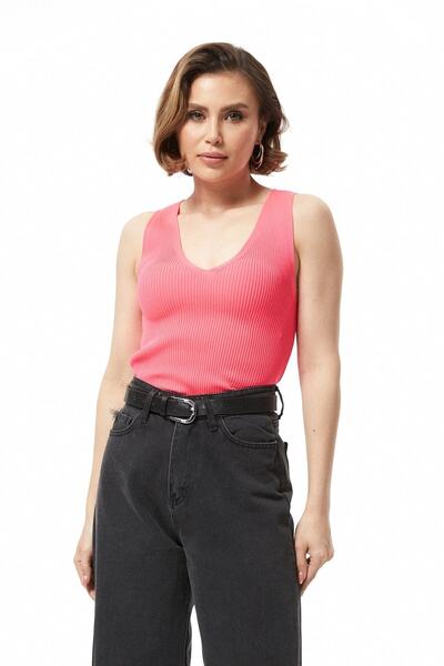 Aslında Look Knitwear Lycra Short Sleeve Bady Blouse T-shirt