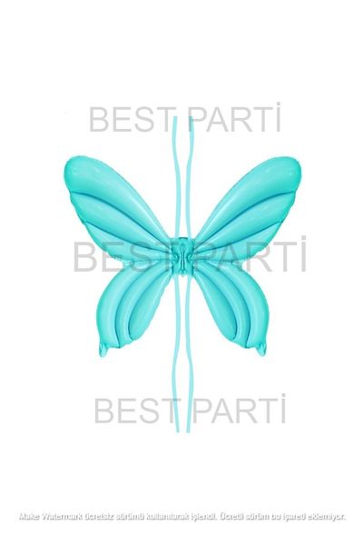 BEST PARTİ DOĞUM GÜNÜ PARTİ SÜSLERİ Angel wing Foil Balloon Blue Color 84X60 cm