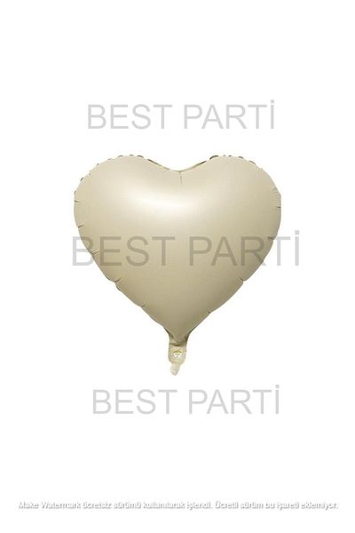 BEST PARTİ DOĞUM GÜNÜ PARTİ SÜSLERİ Beige Heart Foil Balloon 45 cm 1 Piece