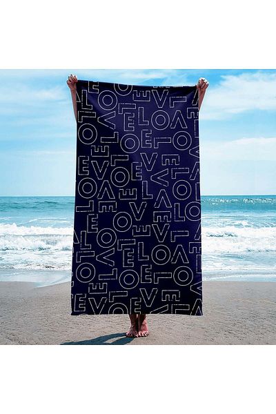 The Lucid Lab Love - Love Written Πετσέτα Παραλίας - Βαμβακερή