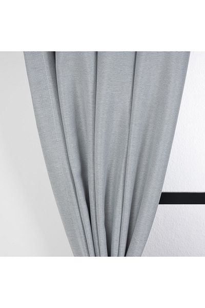 Belle Cose Striped Semi-Dimming Blackout Background Curtain Pleatless Planting Light Gray