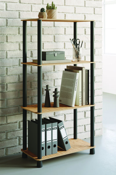 ATA HOME Çok Amaçlı 3 Raflı Ahşap Modern Dekoratif Kitap Dosya Ev Ofis Rafı